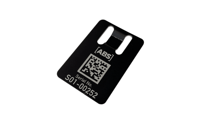 ABS Studio-Foto: dmc label  datamatrix code label abs safety