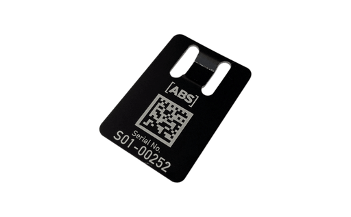 ABS Studio-Foto: dmc label  datamatrix code label abs safety